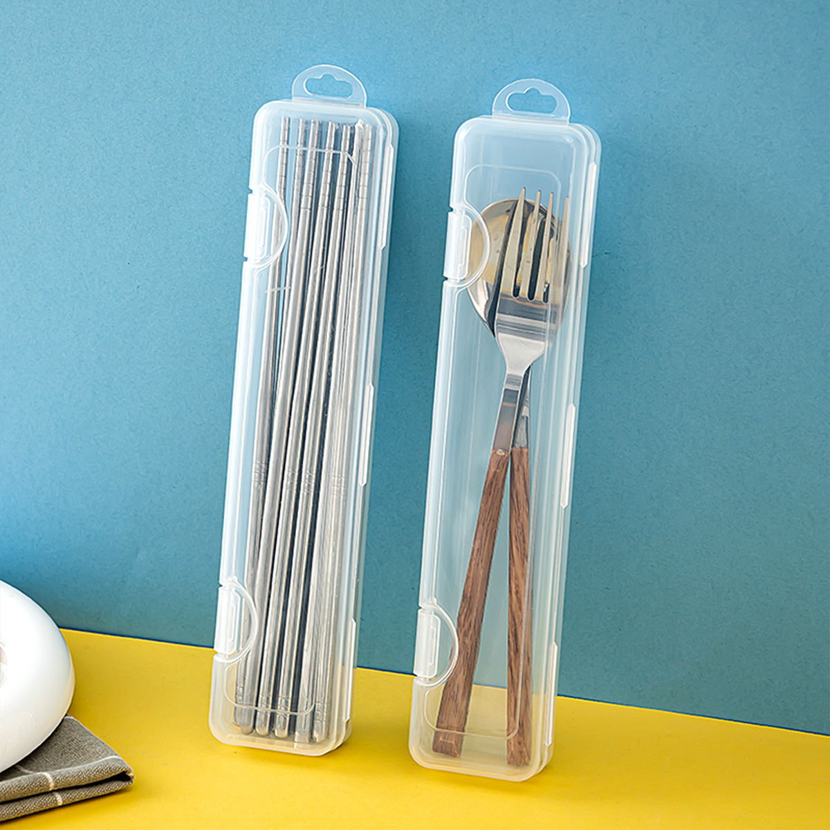 Boîte de vaisselle transparent - Bamboo Cutlery Travel avis et prix