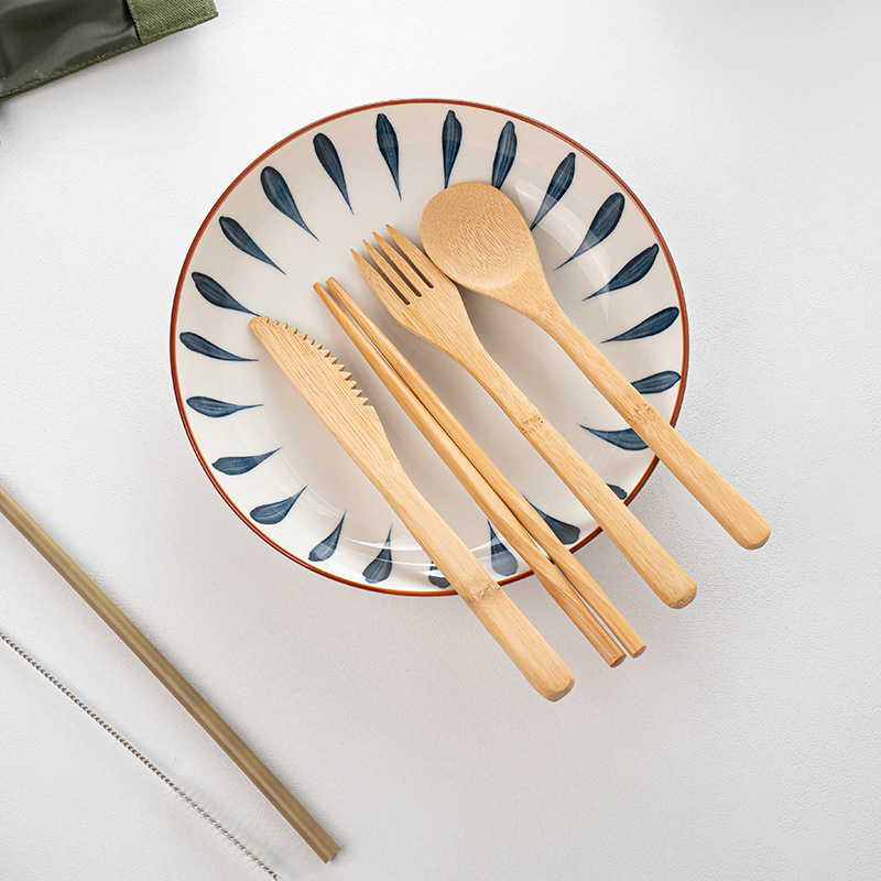 Vaisselle de voyage en bambou, - Bamboo Cutlery Travel avis et prix